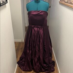 Strapless Purple Ball Gown